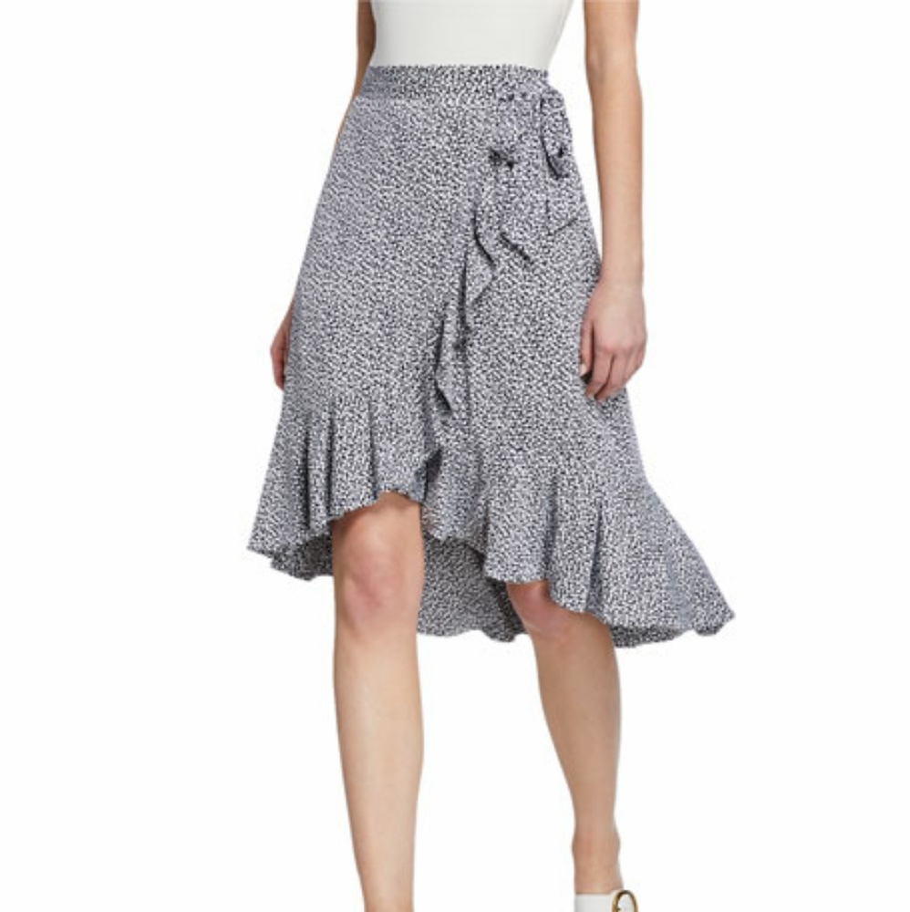 NWT MICHAEL Michael Kors Floral Faux Wrap Skirt